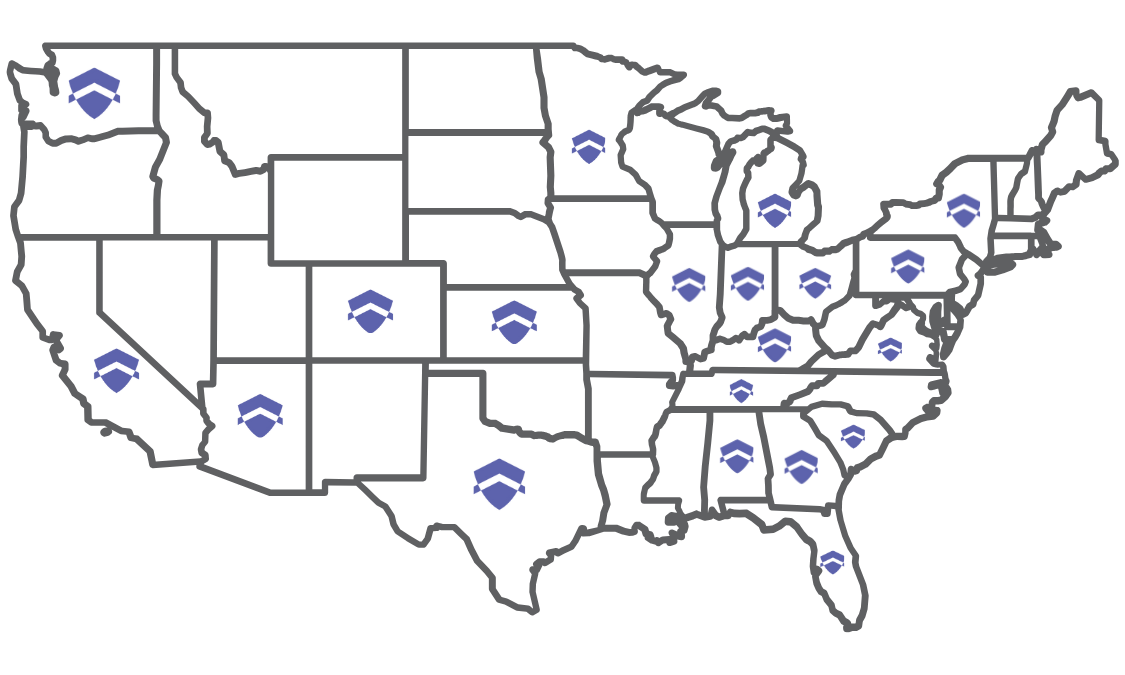 Map of approved state VR partnerships
